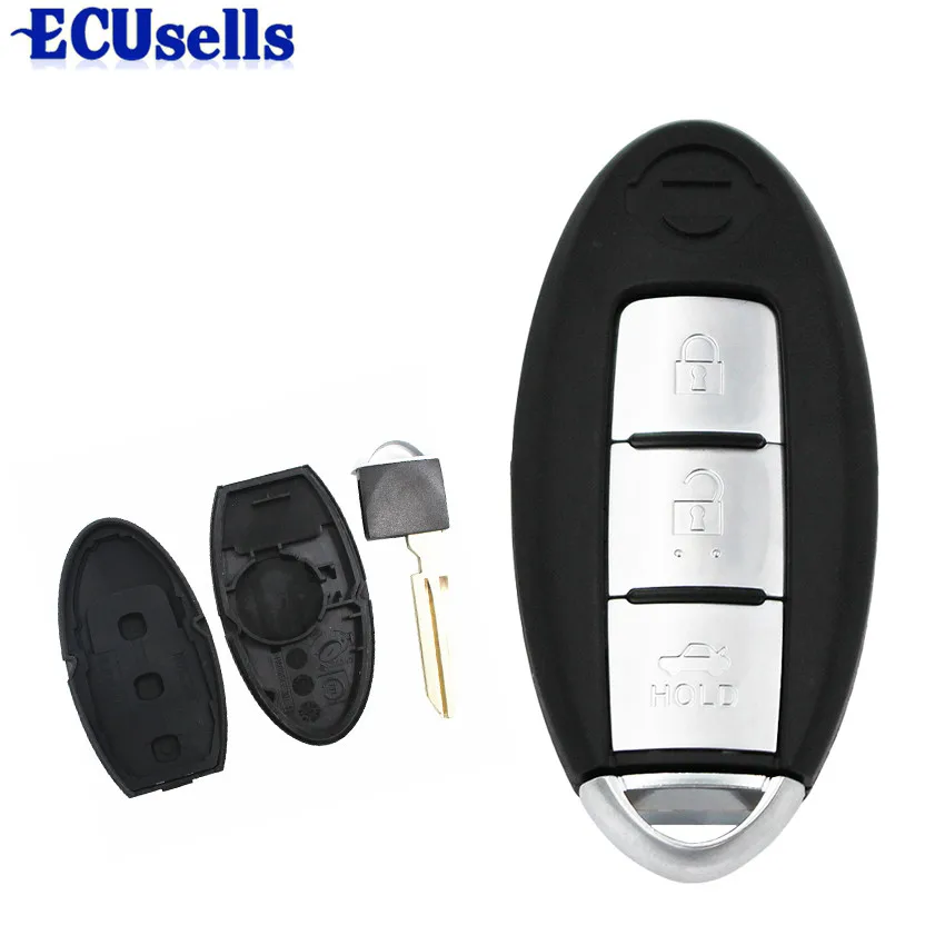 

3 Buttons Remote Key Case Shell Smart Car Key Housing for Nissan Altima Maxima Murano Sentra 370Z Pathfinder Rogue