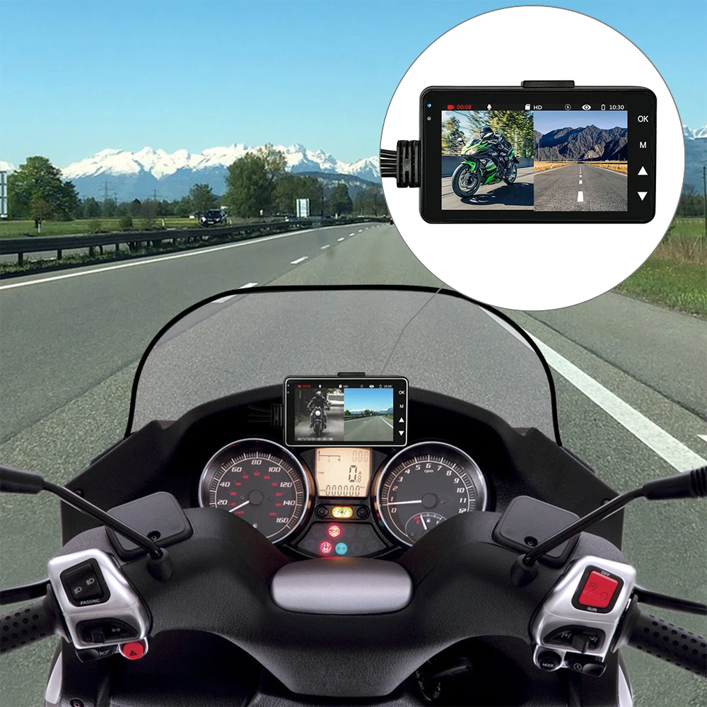 Мотоцикл Камера DVR мотор KY MT18 Dash Cam Специальная двойная трек спереди