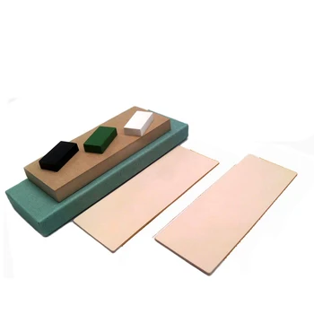 

Vegetable tanned Leather Honing Strops +3*1oz.Brown,Green,white Sharpening Polishing Compounds Knife sharpener whetstone