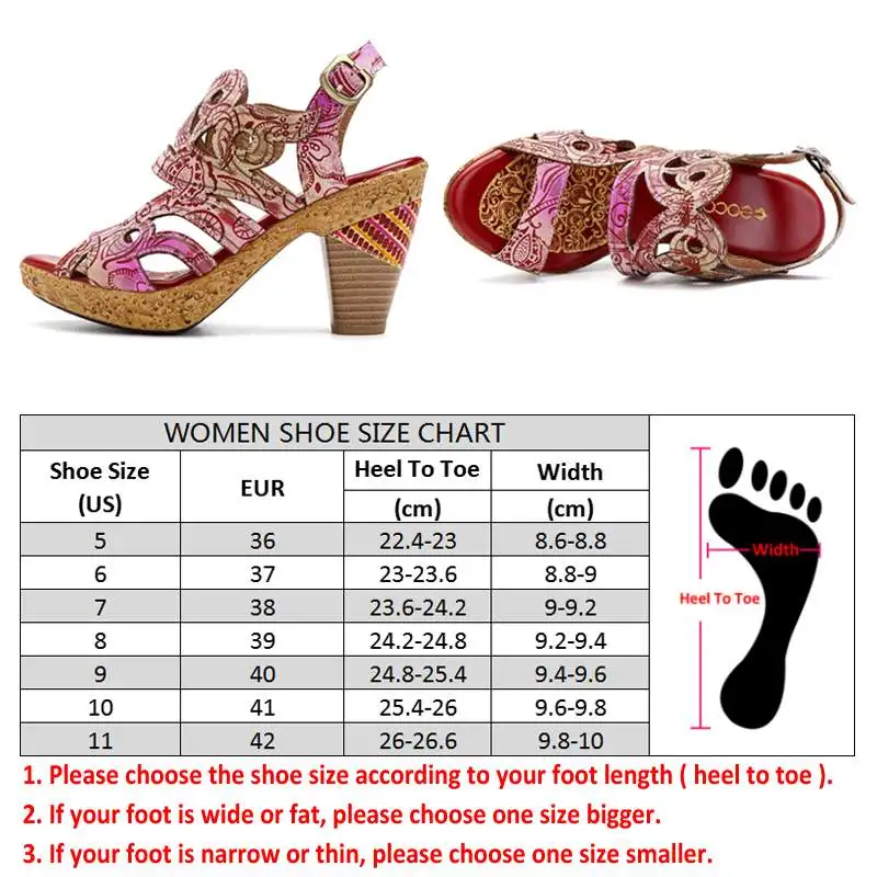 SOCOFY التدرج اللون جلد طبيعي الجوف ريترو الأوردة مريحة فتح الصنادل المرأة الأنيقة أحذية صندل صيفي بكعب عال