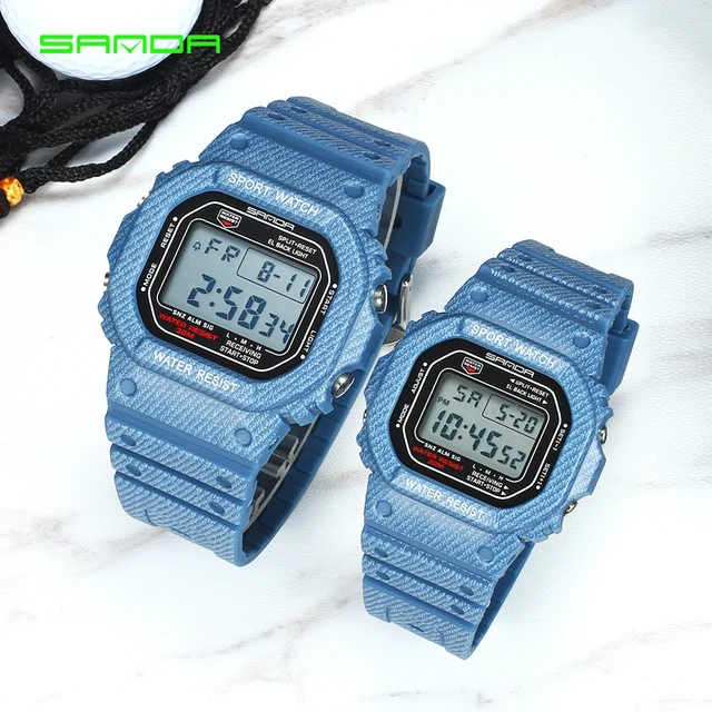 SANDA Men's and Women's Fashion Watch Boys Girls Couples Watch LED Waterproof Sp SANDA Men's and Women's Fashion Watch Boys Girls Couples Watch LED Waterproof Sp