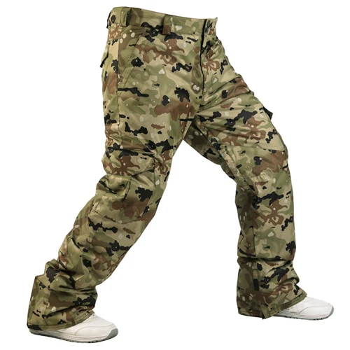 Snowboarding pants Men Professional Winter Ski Pants Warm Windproof Waterproof Snow Skiing Pants Outdoor Winter Trousers - Цвет: COLOUR 1
