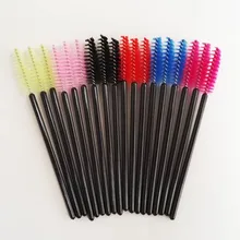 50PCS Multi-color Disposable Eyelash Extension Soft Mascara Brush Wands Applicator Makeup Brushs Cosmetic Tool
