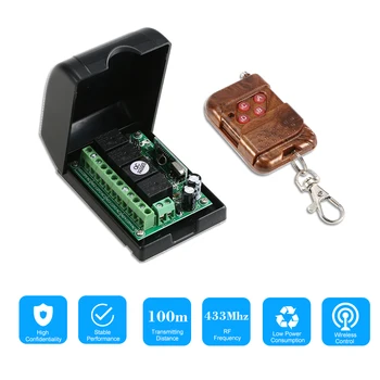 

Smart Home 433Mhz RF DC 12V 4CH Learning Code Wireless Remote Control Switch Relay Receiver Transmitter Remote Switch System