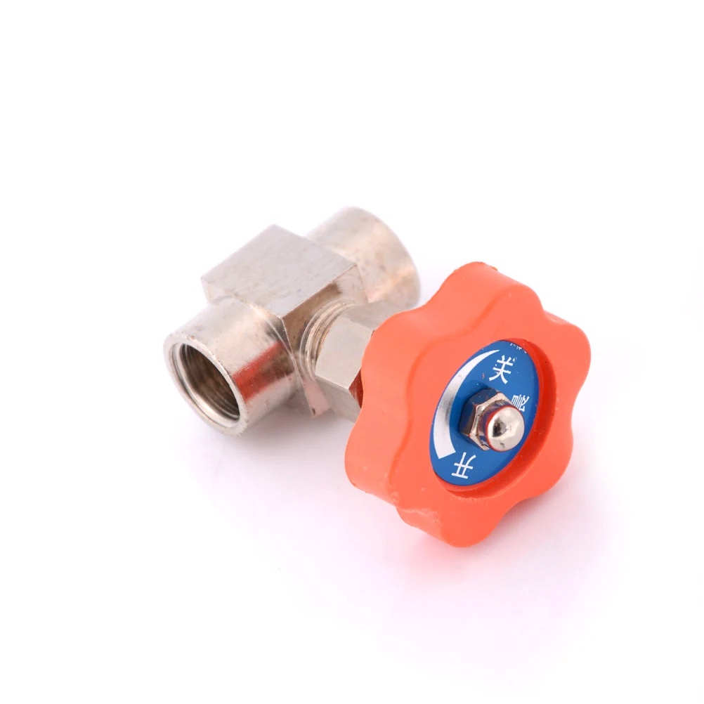 BSPP Женский нитевой игольчатый клапан латунь 1/8 &quot1/4&quot никелированный
