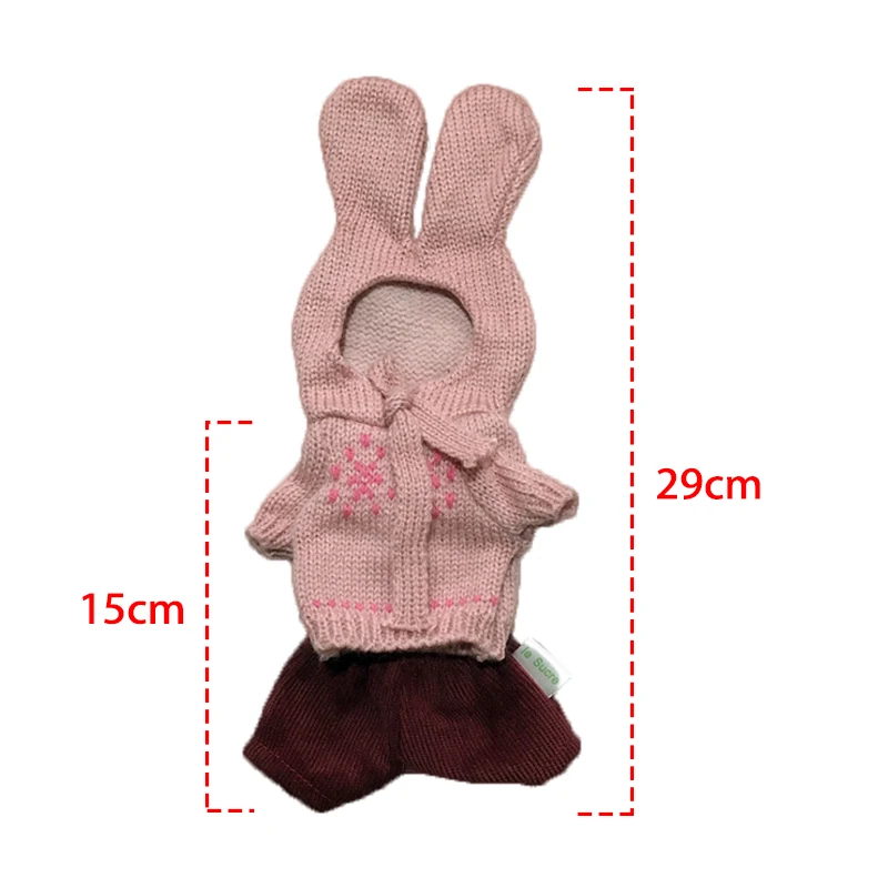 30cm Clothes for Dolls Bunny Cats Bears Plush Toy 1/6 BJD Clothes Dolls Windbreaker Sweater Clothing Girl Toys for Kids Gifts 17