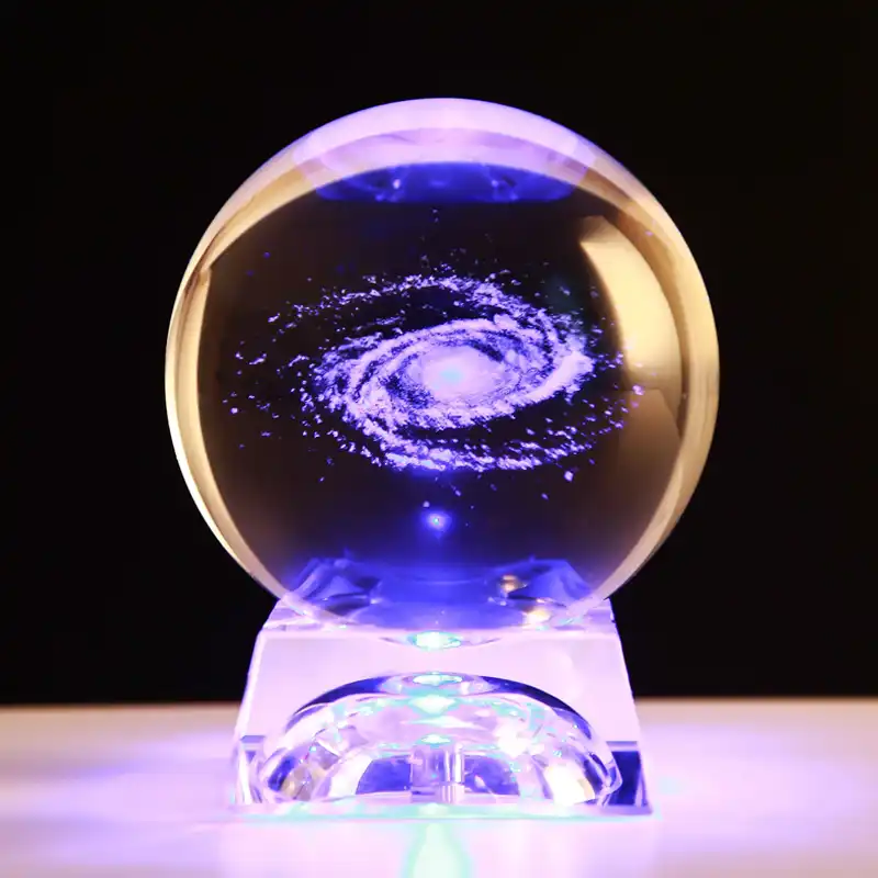 Personalized 3D Laser Engraved Crystal Ball Quartz Glass Sphere Miniatures Gifts Christmas