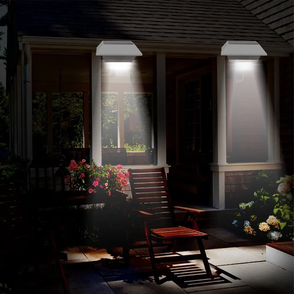 Movido a Energia Parede de Luz Sensor de Movimento para Casa Luz ao ar Luz da Noite da Lâmpada Solar Levou Cerca Caminho Jardim Quintal Parede Gutter Livre Casa 4 Pcs 6 14 Cheap Lâmpadas solares