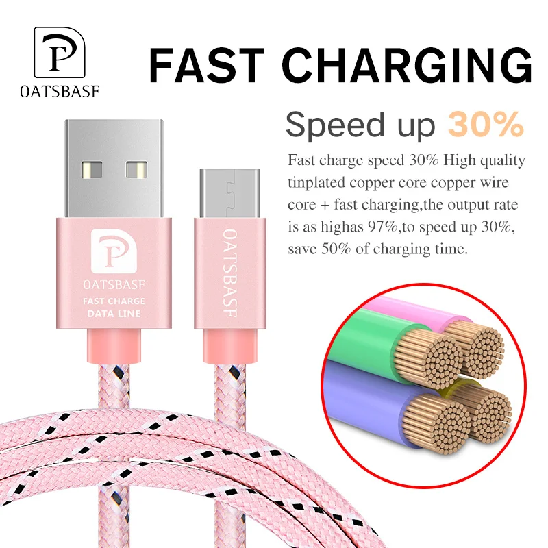 

PADCOVER Type C Cable for Xiaomi A1 Mi 6 8 Oneplus 5T Charging Cable for Samsung S8 S9 Plus Charge USB Cable for Huawei P20 Pro
