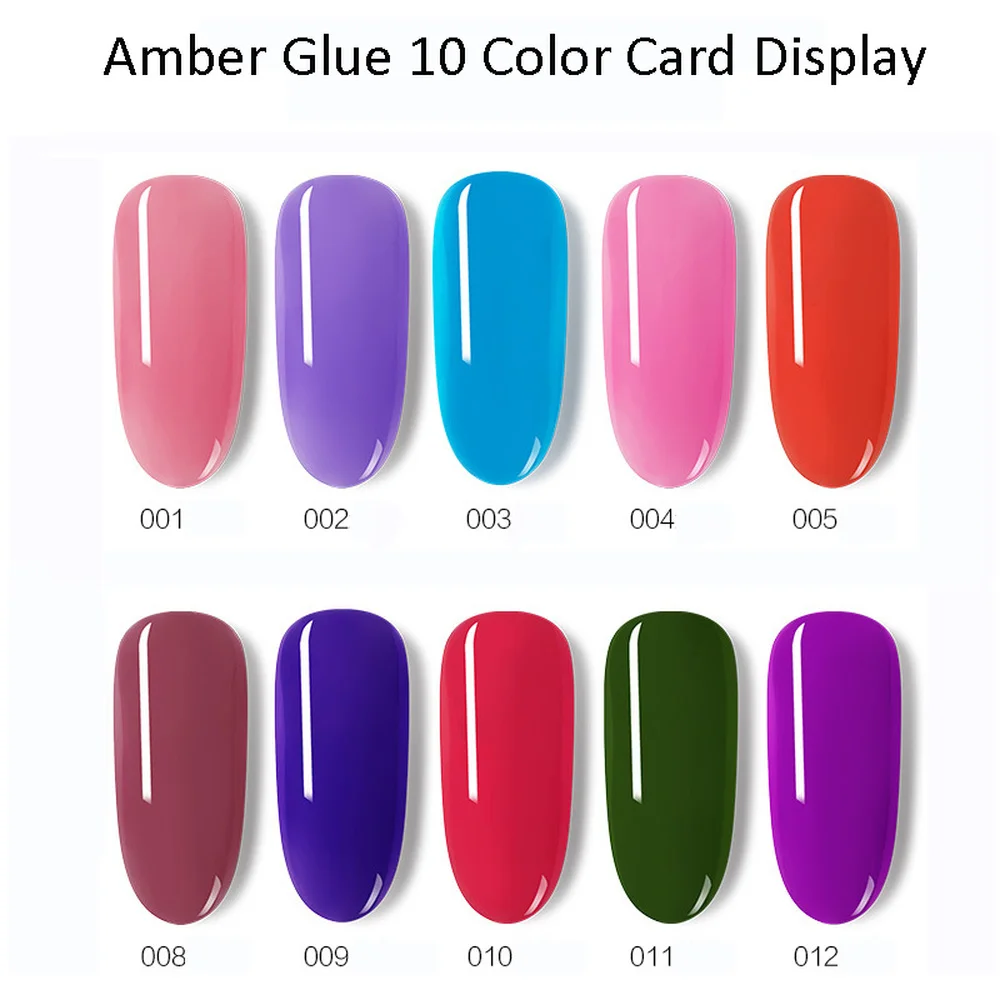 OSHIONER Solid Color Nail Polish Amber Nail Polish Jelly Glue Phototherapy Penetration Nail Polish Smudge Nail Art Glue