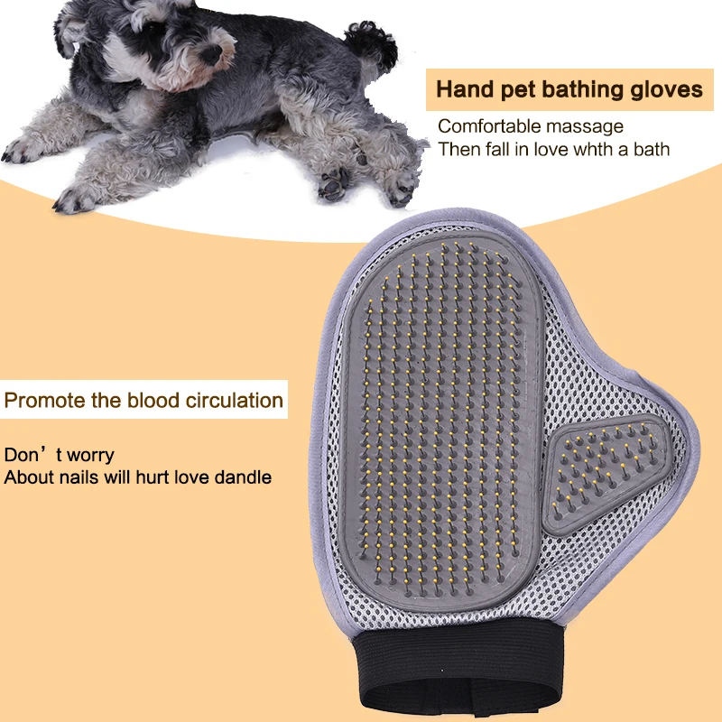 Продукты для собаки щетка для душа для домашних животных двухсторонний массаж для ванной большая собачья шерсть чистые перчатки банные средства по уходу за домашними животными расческа для ванной