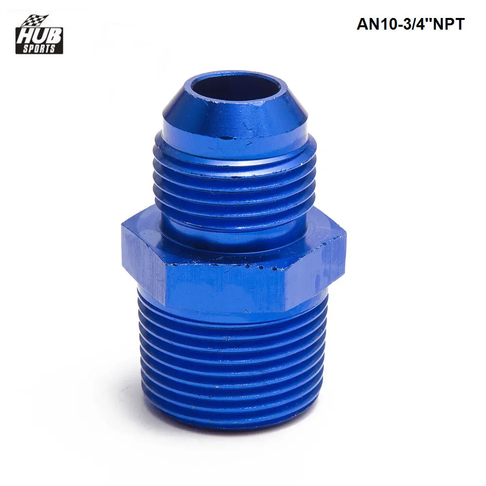 10 шт./лот масляный радиатор фитинг AN10-3/4''NPT(синий, H Q) фитинг HU-AN10-3/4''NPT