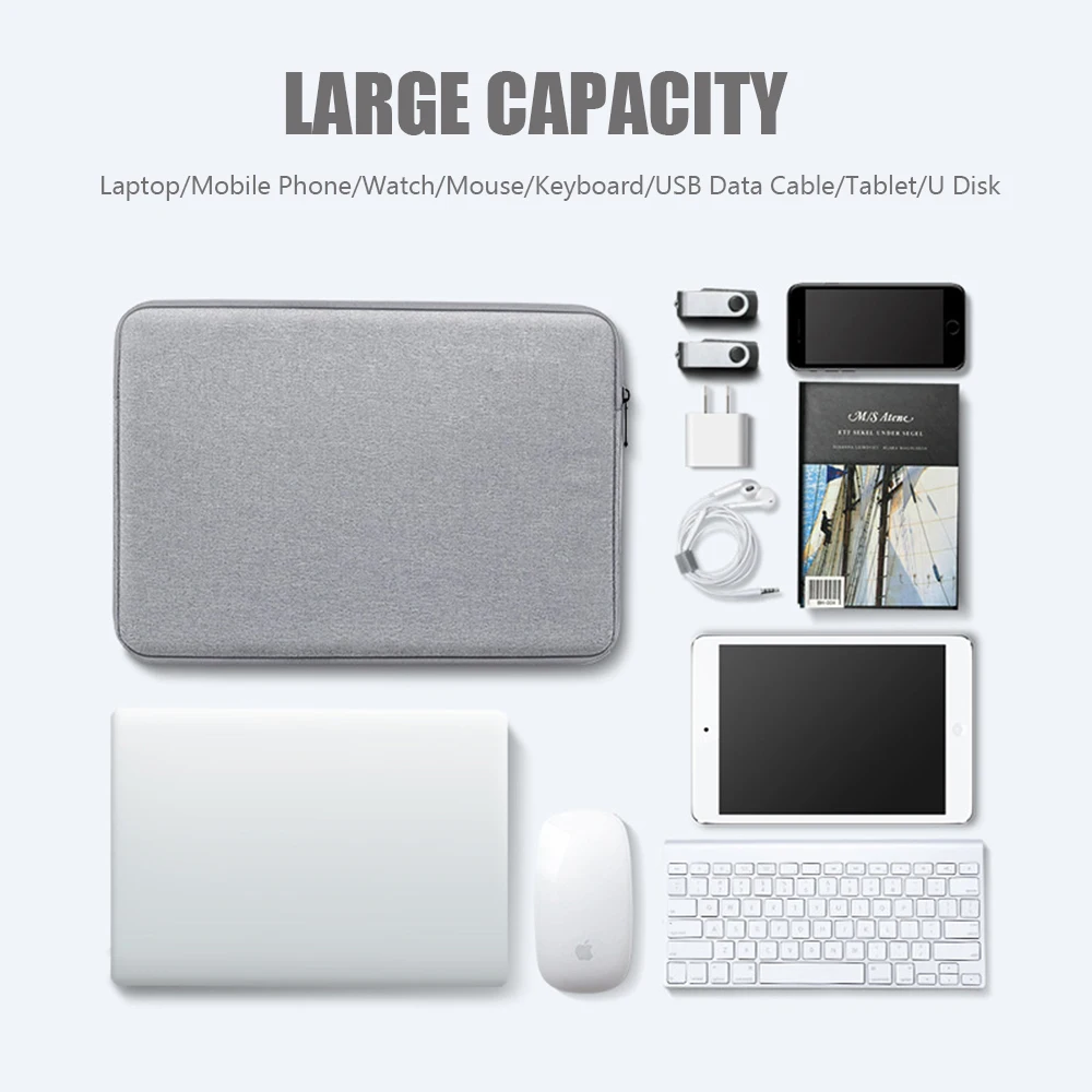 1 шт. сумка для ноутбука для MacBook Air Pro Lenovo HP Dell Asus большая емкость сумка для ноутбука чехол подходит 13,3 15,6 дюймов