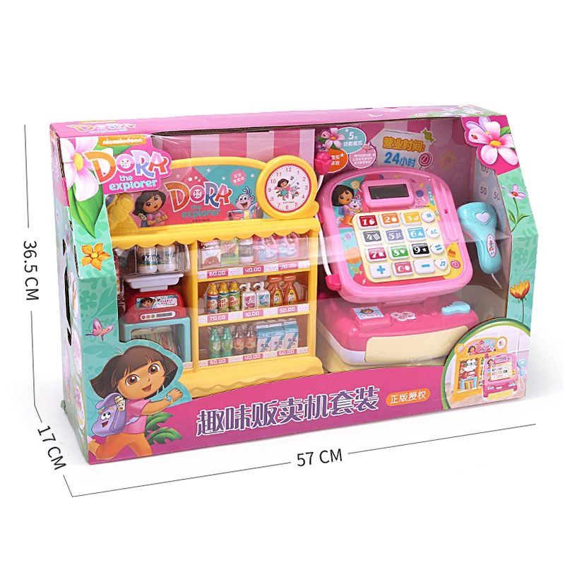 Juego de máquinas expendedoras Dora Fun 2570 p imitación supermercado registradora juguetes se escanear Tarjeta de deslizamiento para vender simulación jugar|Juguetes de comestibles|
