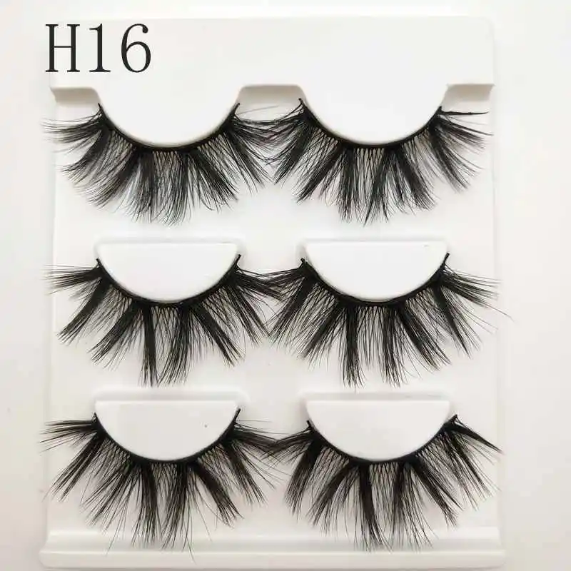 

Buzzme H16 3D faux mink eyelashes Handmade Reusable Natural Eyelashes Popular False Lashes Makeup
