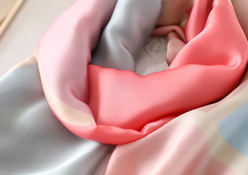 Женский роскошный бренд Омбре плед шелковый шарф Испания модный принт мягкие шали и обертывания банданы из фуляра хиджаб снуд 180*90 см