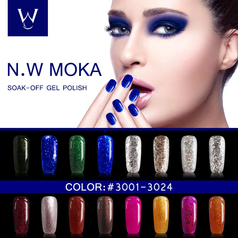 N.W MOKA Красочные горячая продажа бриллиантовый блеск с ультрафиолетовым