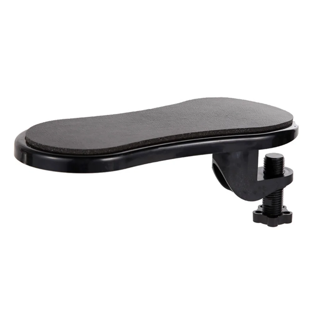 Коврик для стола прикрепляемый компьютерный стол поддержка рук коврик для мыши подлокотники для запястья удлинитель для стула для стола защита рук плечо подлокотник - Цвет: Черный