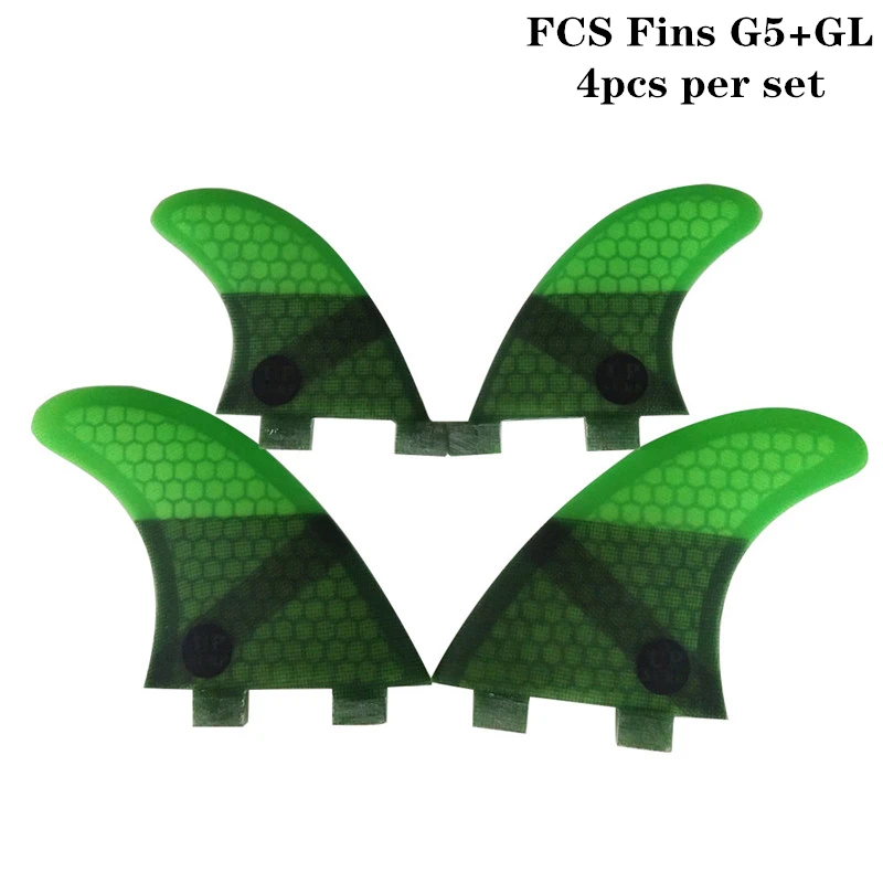 FCS G5+ GL в комплекте 4 цвета соты Upsurf логотип доска для серфинга FCS Quad fin наборы
