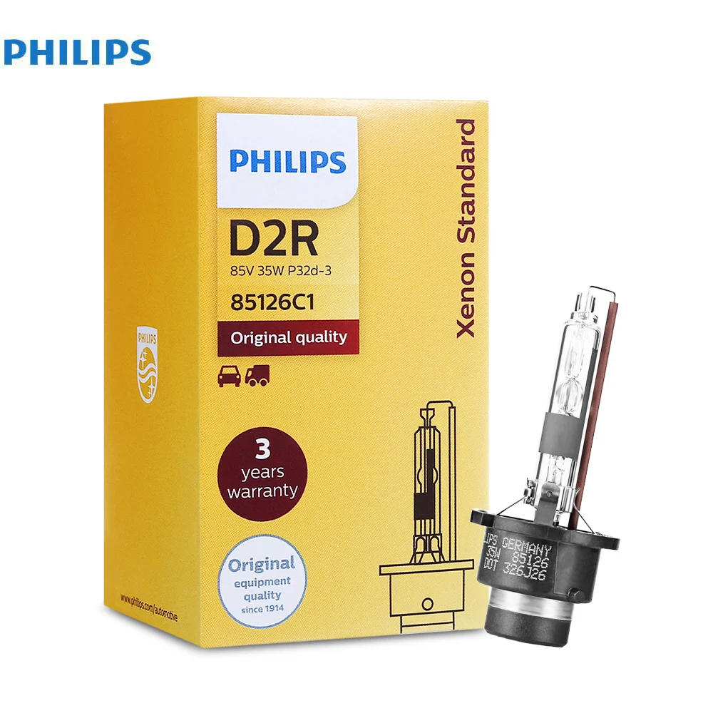Philips 12V 4200K D2R Car Headlight Xenon Standard 35W 1225LM Auto