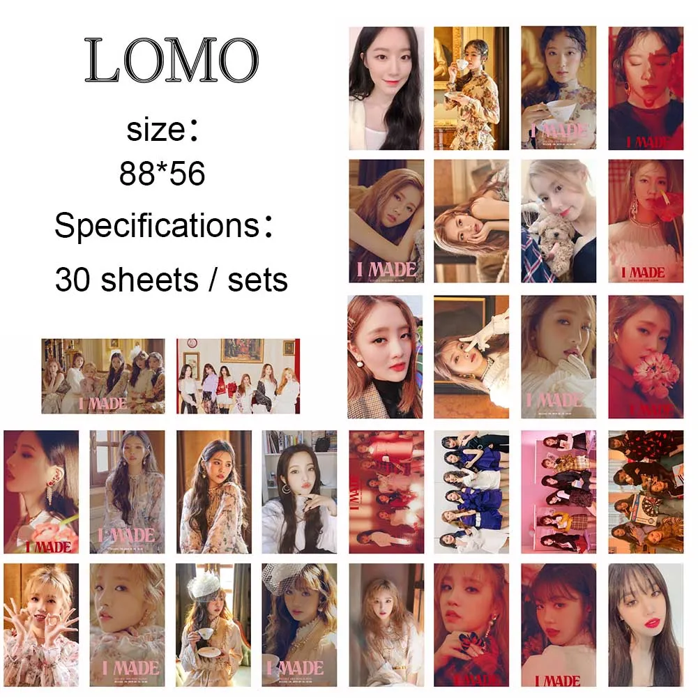 GIDLE Senori Kpop BLACKPINK Group LOMO Box 30 штук K-pop поздравительная открытка LOMO популярный фотоальбом