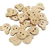 20Pcs/50Pcs/100Pcs Decorative Bear Wooden Buttons Natural Teddy Bear Charms 2Holes Wood Sewing Buttons for Children  7NK247 3
