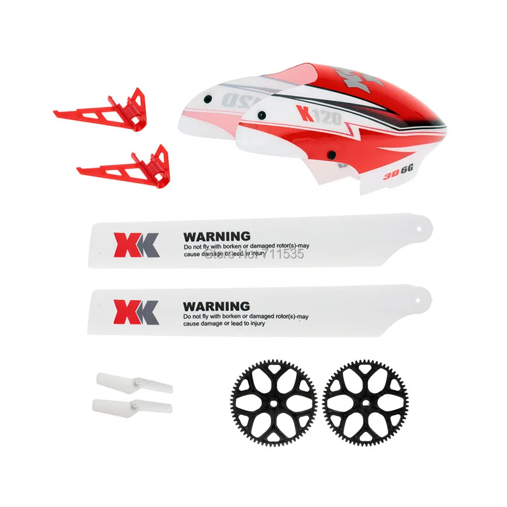 K120 Canopy Main Rotor Blades Tail Blades Gear Wing Parts For Wltoys XK