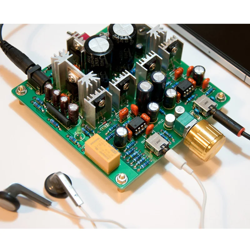 

HiFi TL072 Headphone Pre-Amplifier Preamp Amp Fnished Board Magic Version 10 times Amplifying AC15V