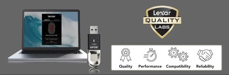 Lexar USB3.0 32G 64G 128G U диск Jumpdrive 10, определение отпечатка пальца ID F35 USB 3,0 Шифрование безопасности 256 AES 150 МБ/с. легкая установка