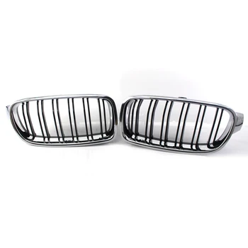 

2012 - 2018 GLOSS BLACK CHROME + BLACK FRONT RACING GRILLE FOR BMW 3 Series F30
