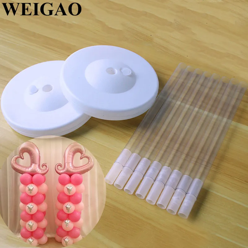 

WEIGAO 5Pcs Balloon Column Base with Tubes Balloons Accessories Wedding Decoration First Birthday Balloon Stand Kit for Party