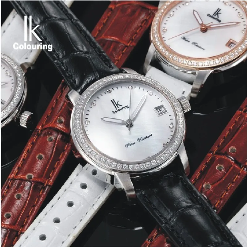 Ik mechanical watch female elegant fashion ladies watch ladies watch strap rhinestone waterproof watch