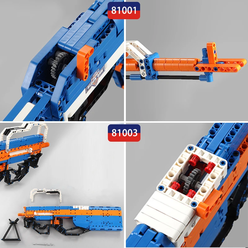 SWAT Emission Revolver Pistol Power GUN Technic Arms Model Assembled Brick Set Weapon Legoed Compatible Boy Toy Building Block