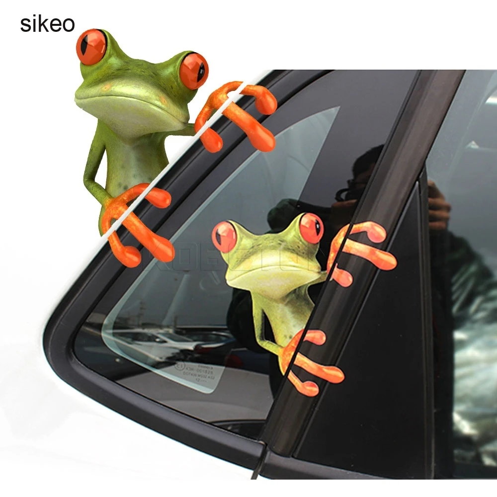 Забавная 3d наклейка Sikeo Frogs Виниловая в виде лягушки для велосипеда украшение