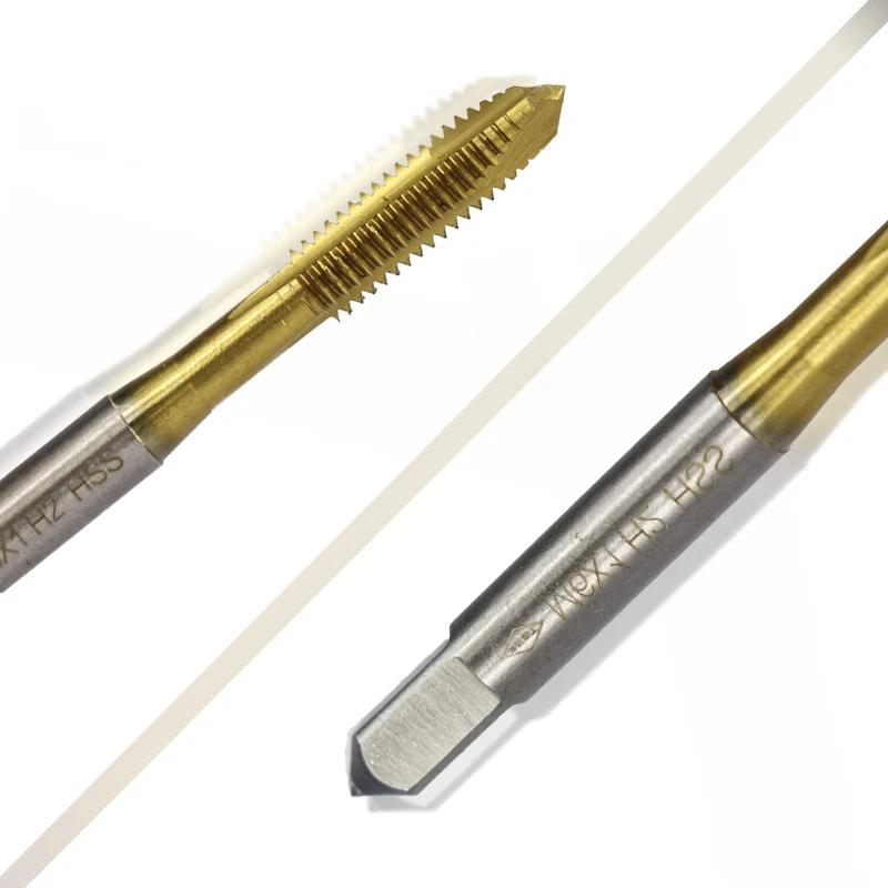 XCAN 1 шт. M2/M2.5/M3/M3.5/M4/M5/M6 титановое покрытие ручной кран HSS Метрическая прямая флейта резьбовой кран