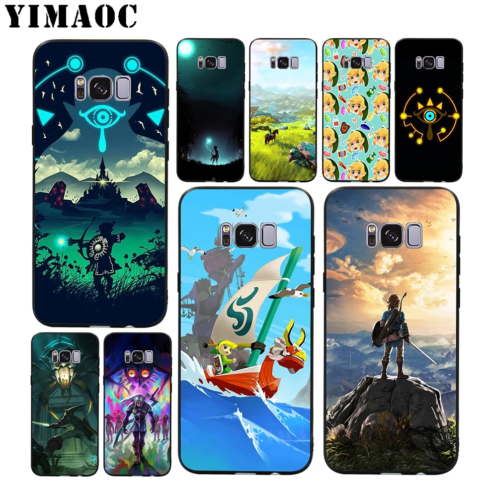 

YIMAOC legend of zelda Soft Silicone Case for Samsung Galaxy A3 A5 A6 Plus 2017 2017 2016 S6 S7 Edge S8 S9 Plus & Note 8 9