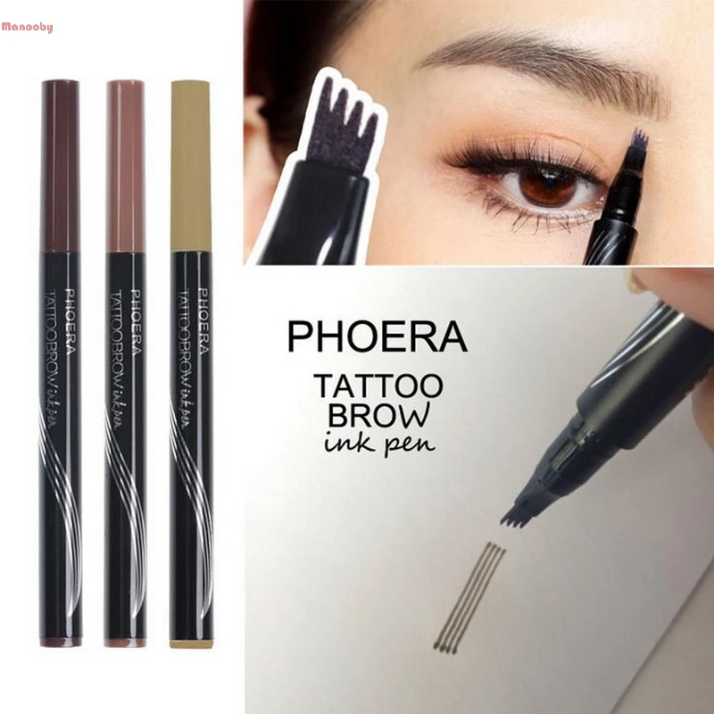 

Manooby Eyebrow Pencil Eyebrow Pen Women Girl Waterproof Fork Tip Eyebrow Tattoo Pencil Best Selling Cosmetics Best Selling