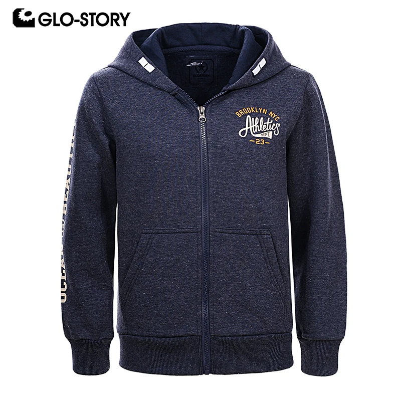 

GLO-STORY European Brand Teenage Kids Boy 2018 Casual Streetwear Sweatshirts Children Tracksuit Hoodie Vintage Fleece Coats Tops