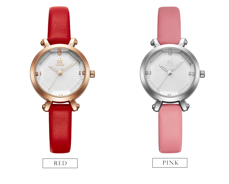 couro feminino relógio de quartzo reloj mujer