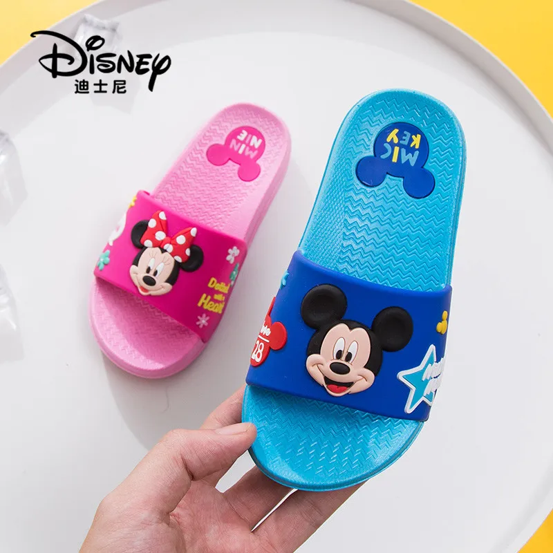 Летние шлепанцы Disney мультяшный рисунок сандалии и тапочки Нескользящие