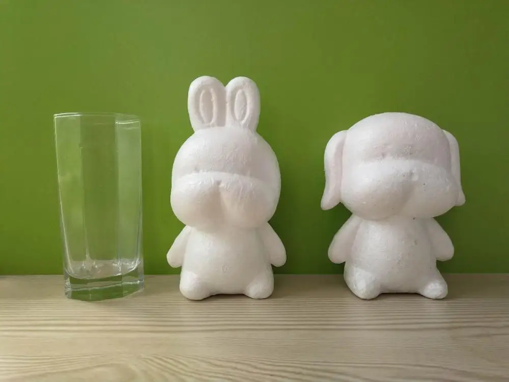 Hot sale Polystyrene Styrofoam foam model teddy rose bear White Craft Balls For children kids handmade 4