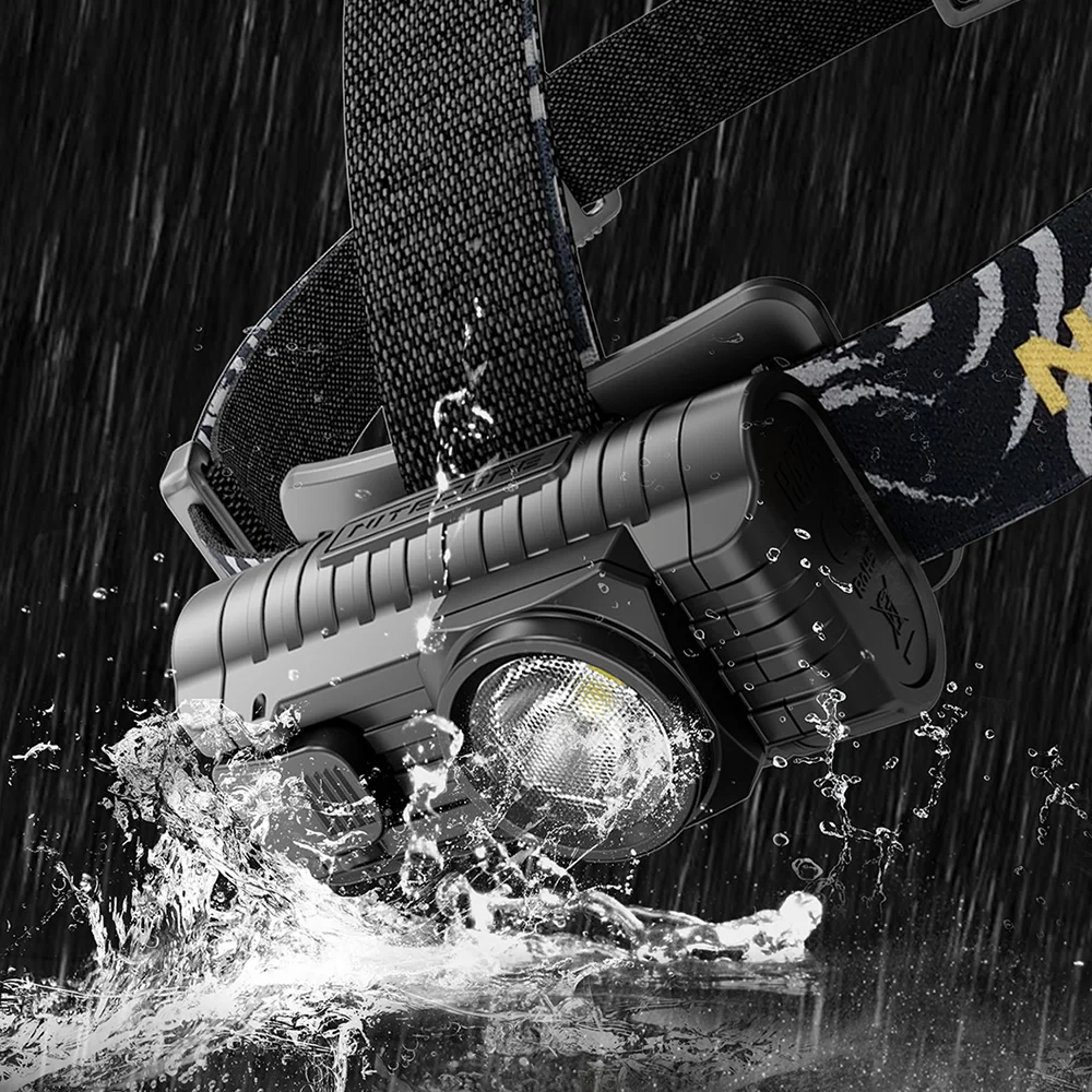 NITECORE HA23 CREE светодиодный налобный фонарь+ 2x2500 mAh AA перезаряжаемый светильник с аккумулятором весовой дизайн прочный PC материал светильник