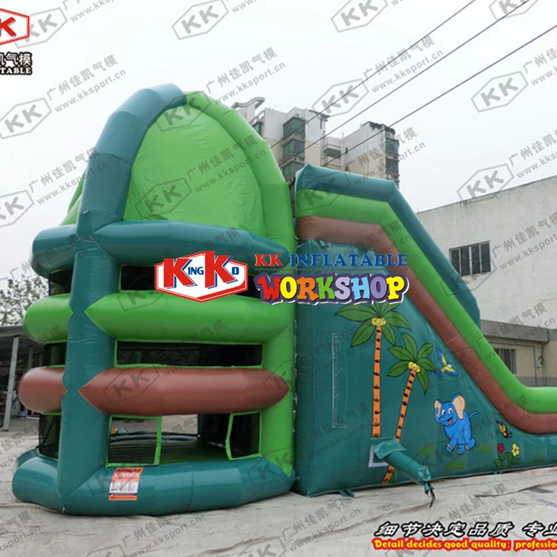 

The newest child fun City Inflatable dry slide jump bed combination