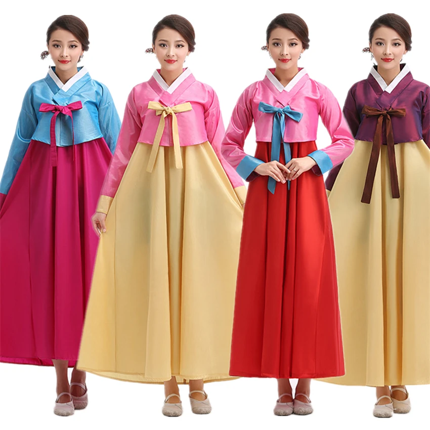 

Traditional Korean Clothing for Women Hanbok Dress Dance Costumes Festival Outfit Stage Performance Clothing Retro Dress