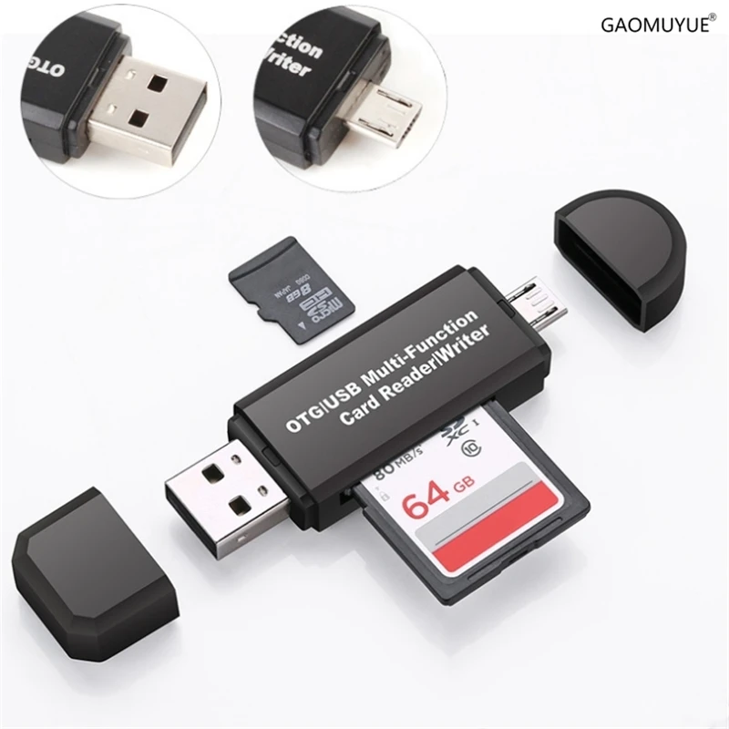 Картридер GAOMUYUE USB2.0 для MicroSD в кардридере s usb 2,0 для SD/TF карт на ПК и Loptop и телефоне low3