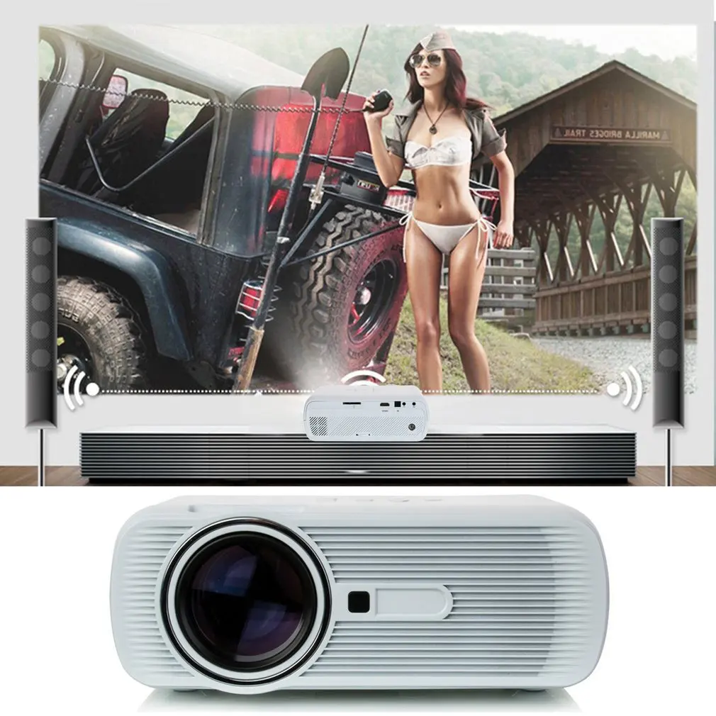 المحمولة دليل التركيز ضبط 2300LM HD 3D جهاز عرض (بروجكتور) ليد البيت الرئيسية مسرح سينما VGA USB AV HDMI BL-80