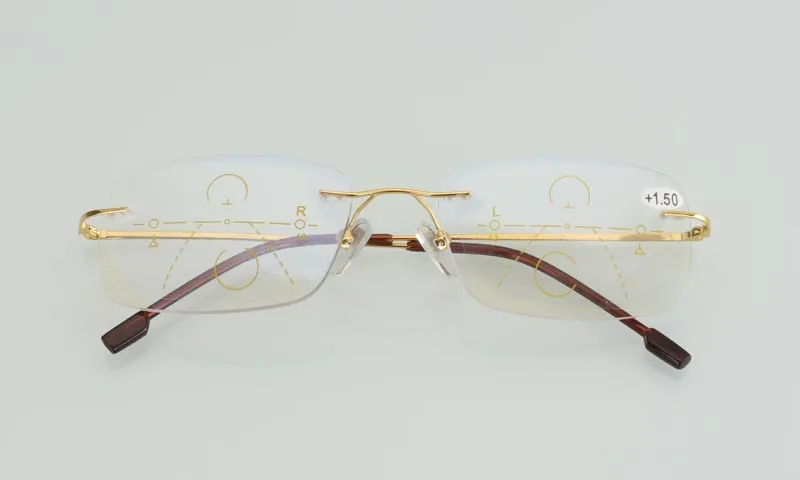 WEARKAPER New Titanium Alloy Anti-Blu-ray Smart Progressive Reading Glasses Presbyopic Eyewear Multifocal Eyeglasses Diopter 1-3