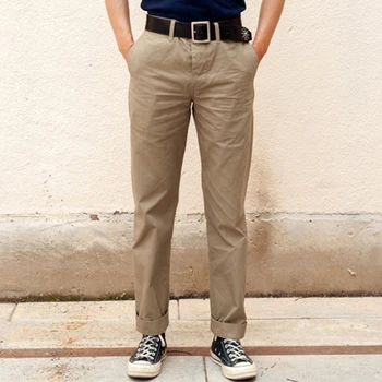 

Officer's Chino Mens Khaki Pants Men Straight Slim Fit Cargo Trousers Military Style US Army Casual Vintage Pants Plus Size