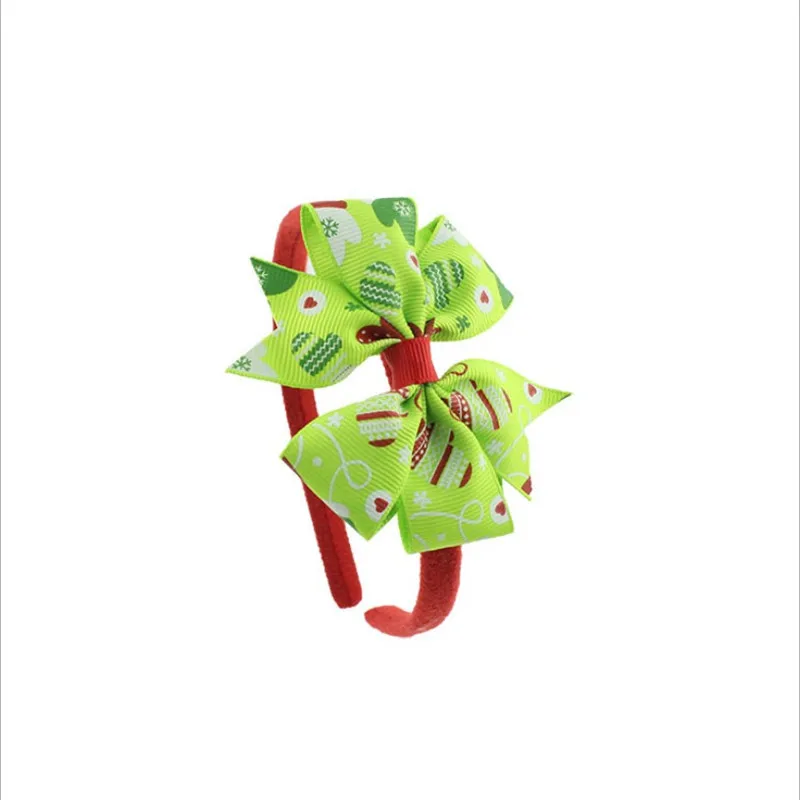 Christmas Halloween Flower Hair Bows Headband Plastic Teeth Ribbon Hairbands Hoop Hair Accessories For Girls (4)