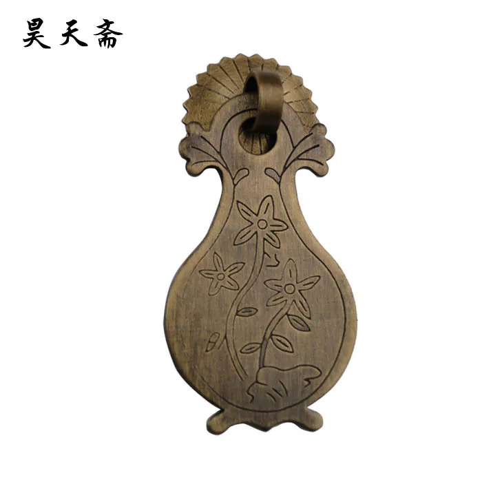 

[Haotian vegetarian] classical Chinese antique copper door handle drawer handle copper Blossoming HTE-170